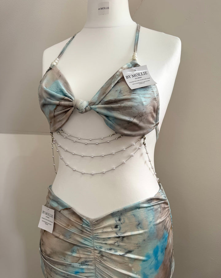 Selina | Ocean Mist Cut-Out Maxi Dress