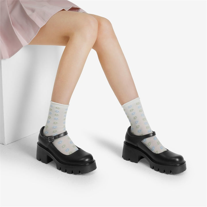 Chunky Platform Mary Jane Pumps