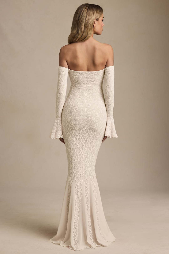 Celeste | Off-Shoulder Lace Maxi Dress