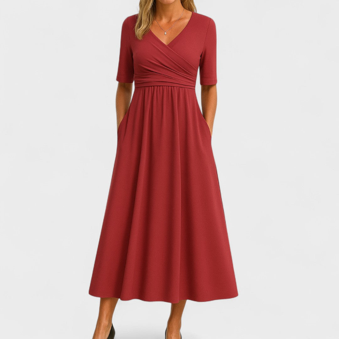 Joanna | Elegant Midi Dress for Any Occasion