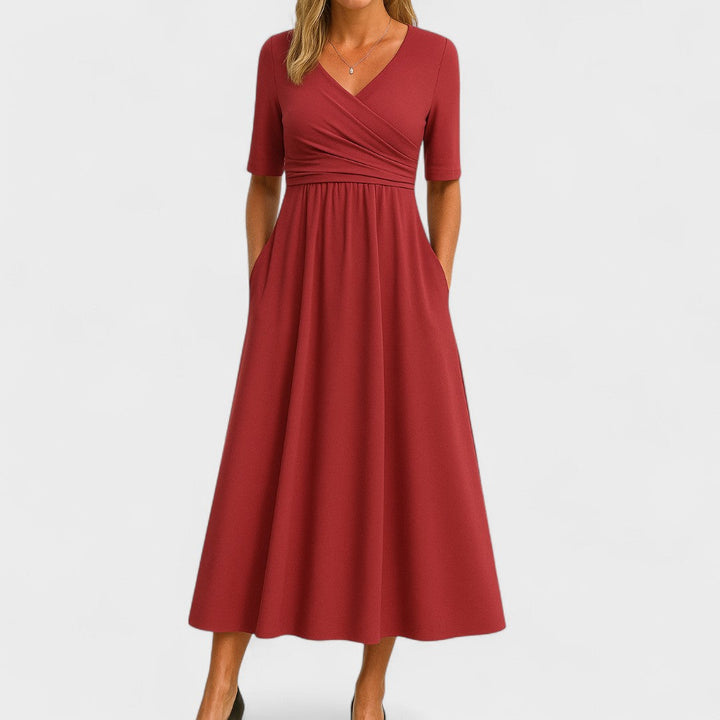 Joanna | Elegant Midi Dress for Any Occasion