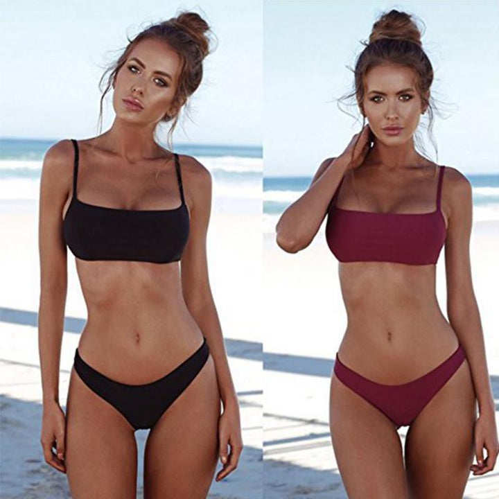 Nerina | Minimalist Square-Neck Bikini Set