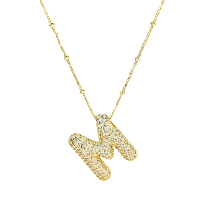 Savannah | Diamond Bubble Letter Necklace