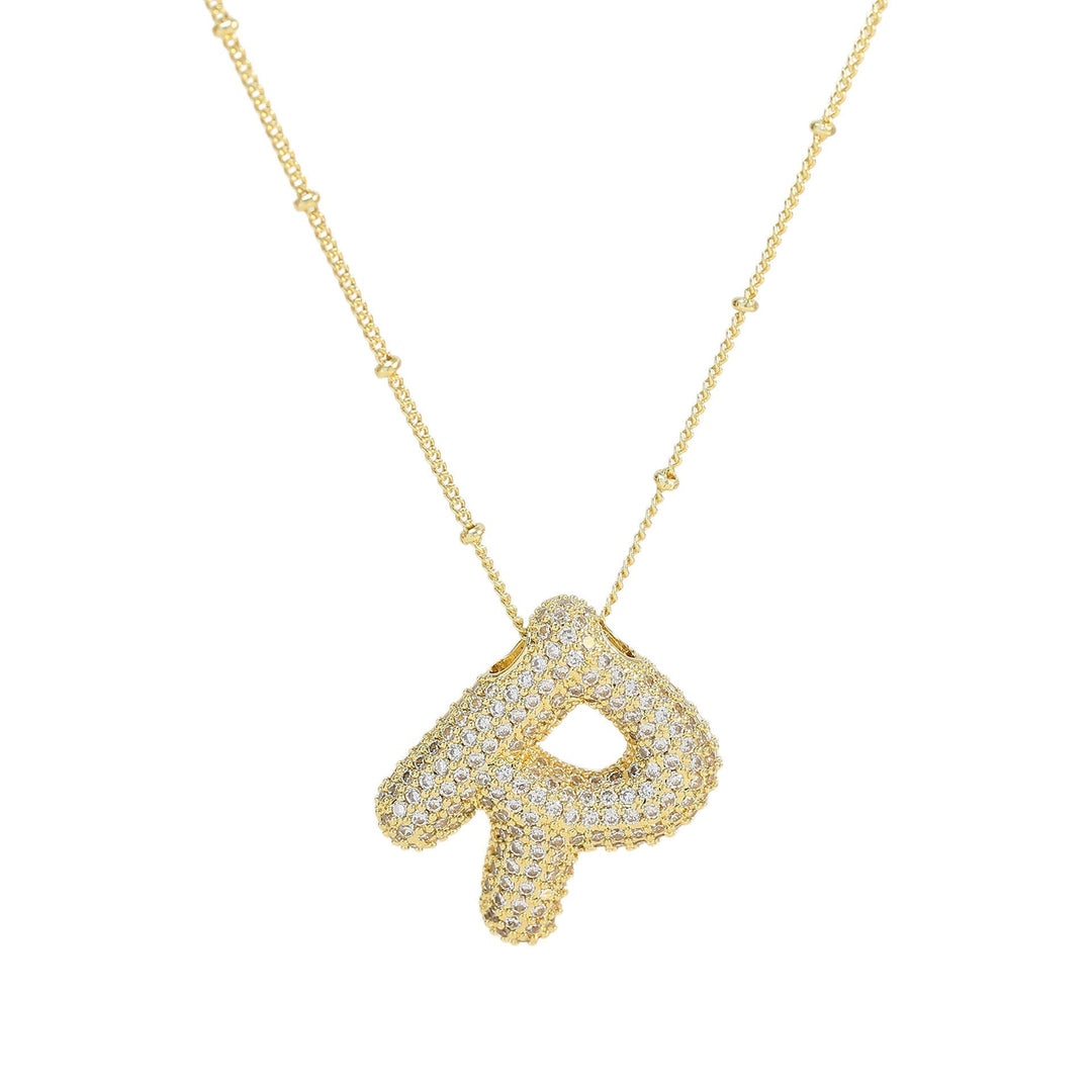 Savannah | Diamond Bubble Letter Necklace