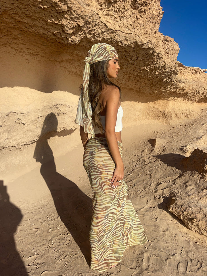 Marina | Print Skirt & Bandana Set