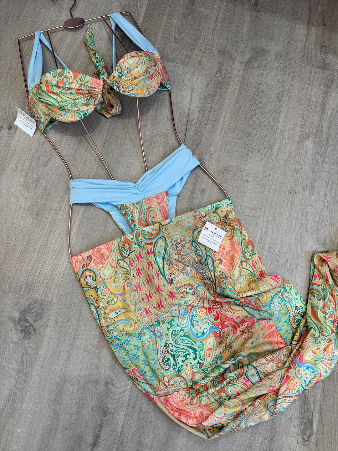 Selvina | Boho Paisley Bikini & Maxi Skirt Set