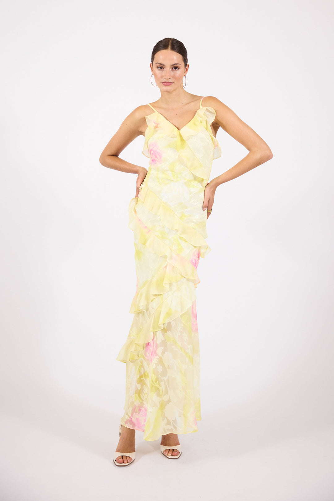 Cassidy | Sleeveless Ruffle Dress