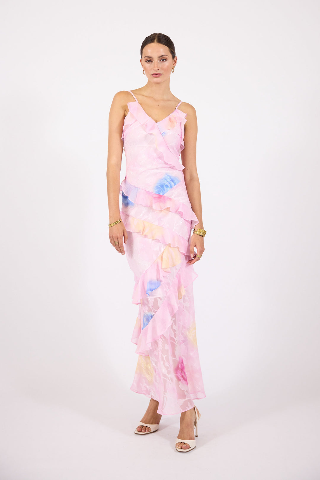 Cassidy | Sleeveless Ruffle Dress