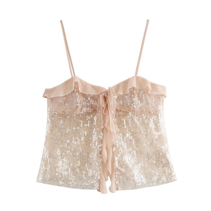 Clarissa | Sequin Halter Top