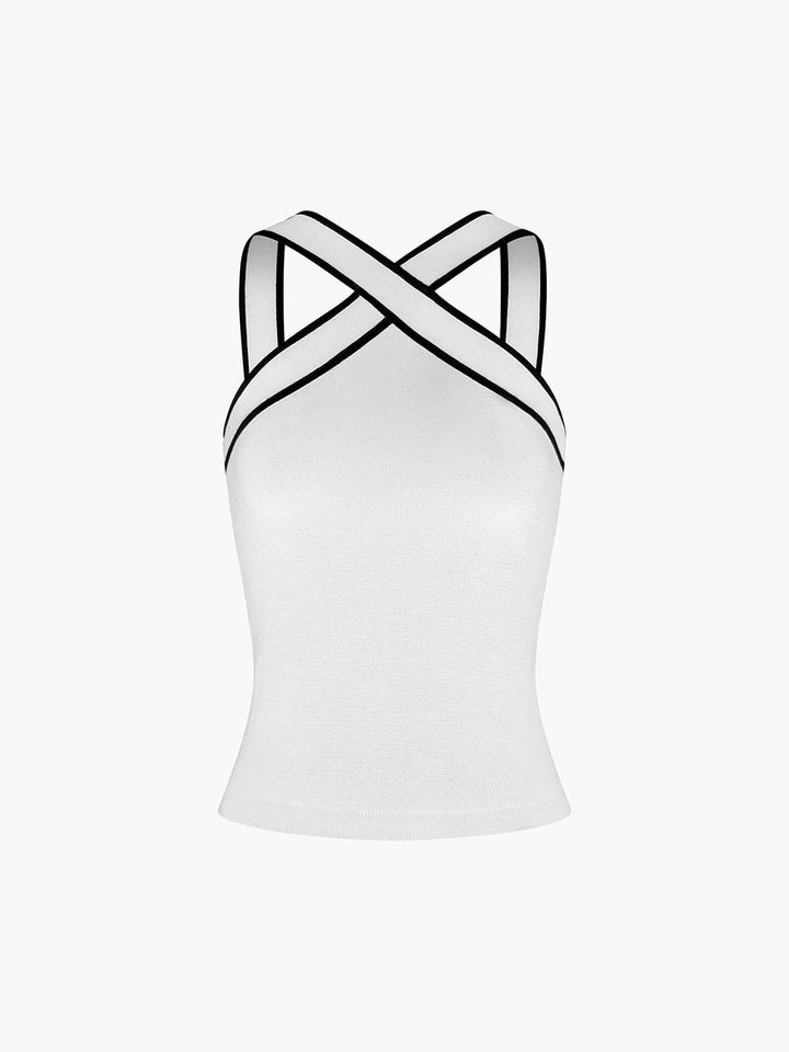 Hannah | Crossed Design Tank Top