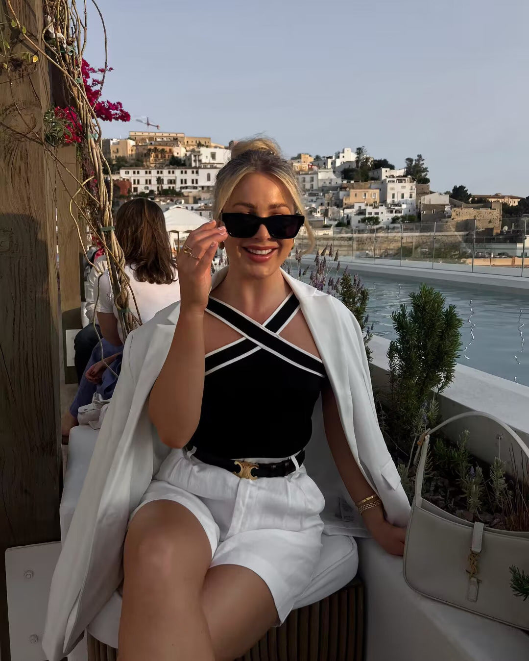 Hannah | Crossed Design Tank Top