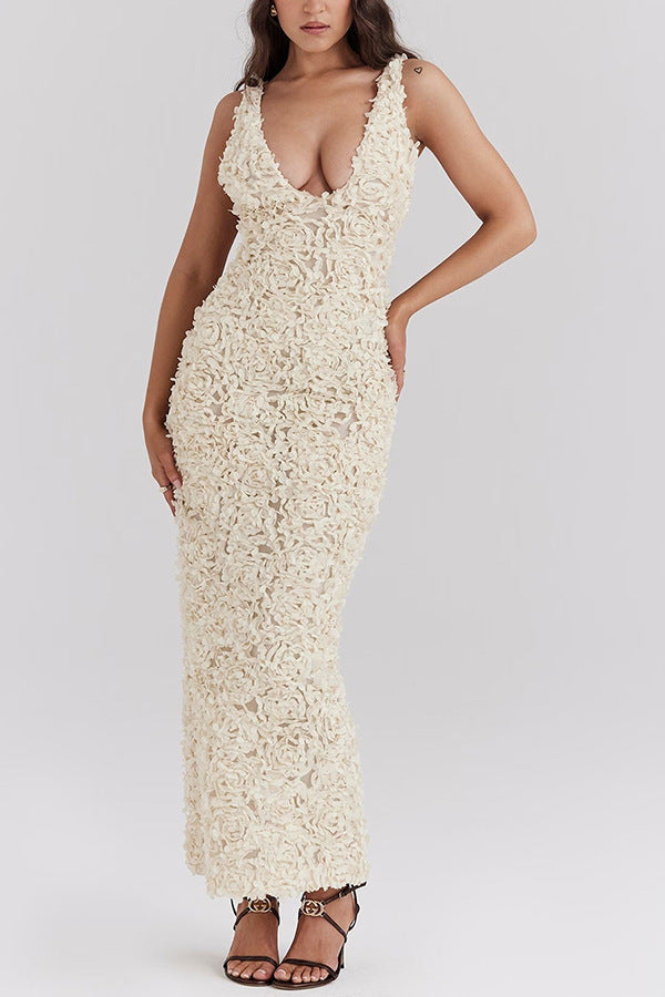 Lyra | Floral Backless Maxi Dress