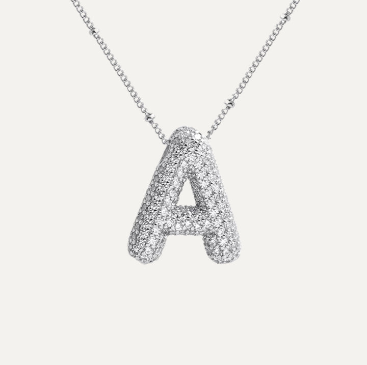 Savannah | Diamond Bubble Letter Necklace