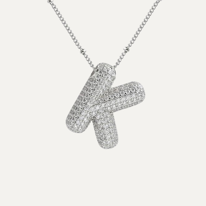 Savannah | Diamond Bubble Letter Necklace