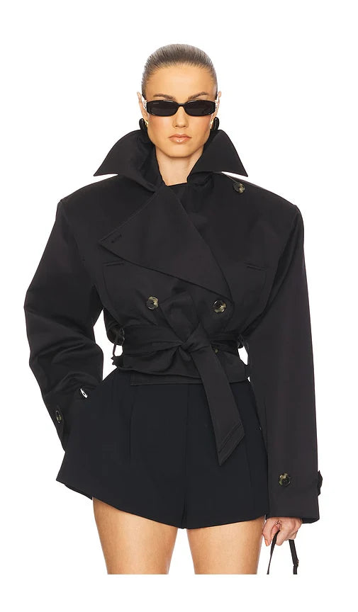 Flambeaux Oversized Cropped Trench
