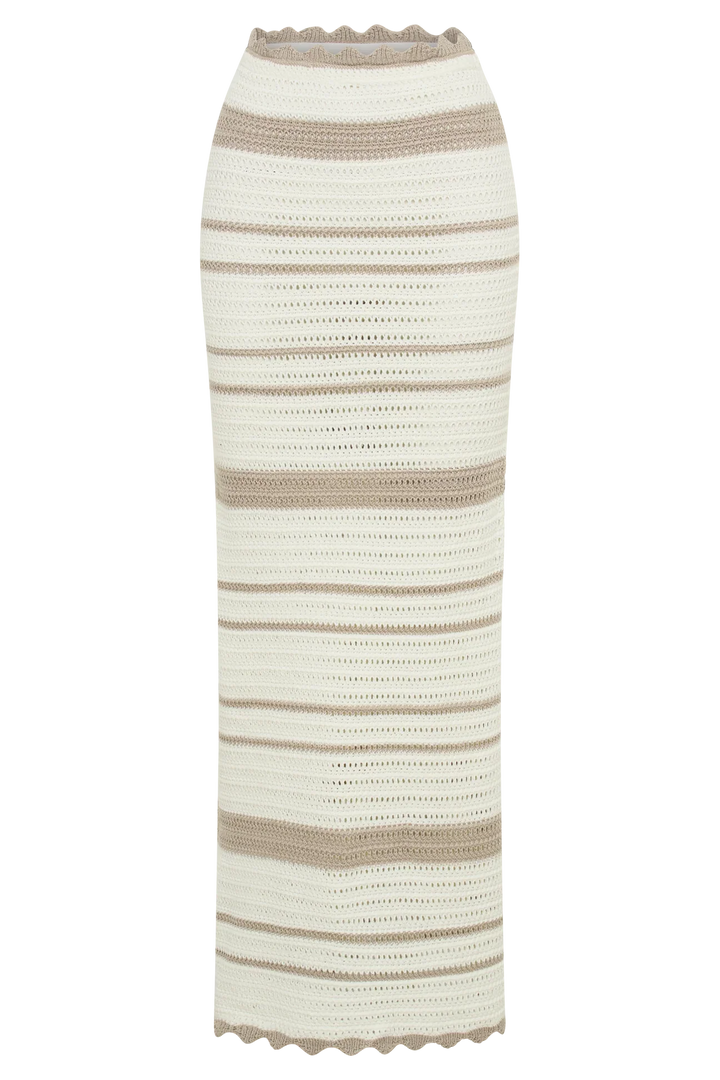 Monaco | Black & White Crochet Stripe Set