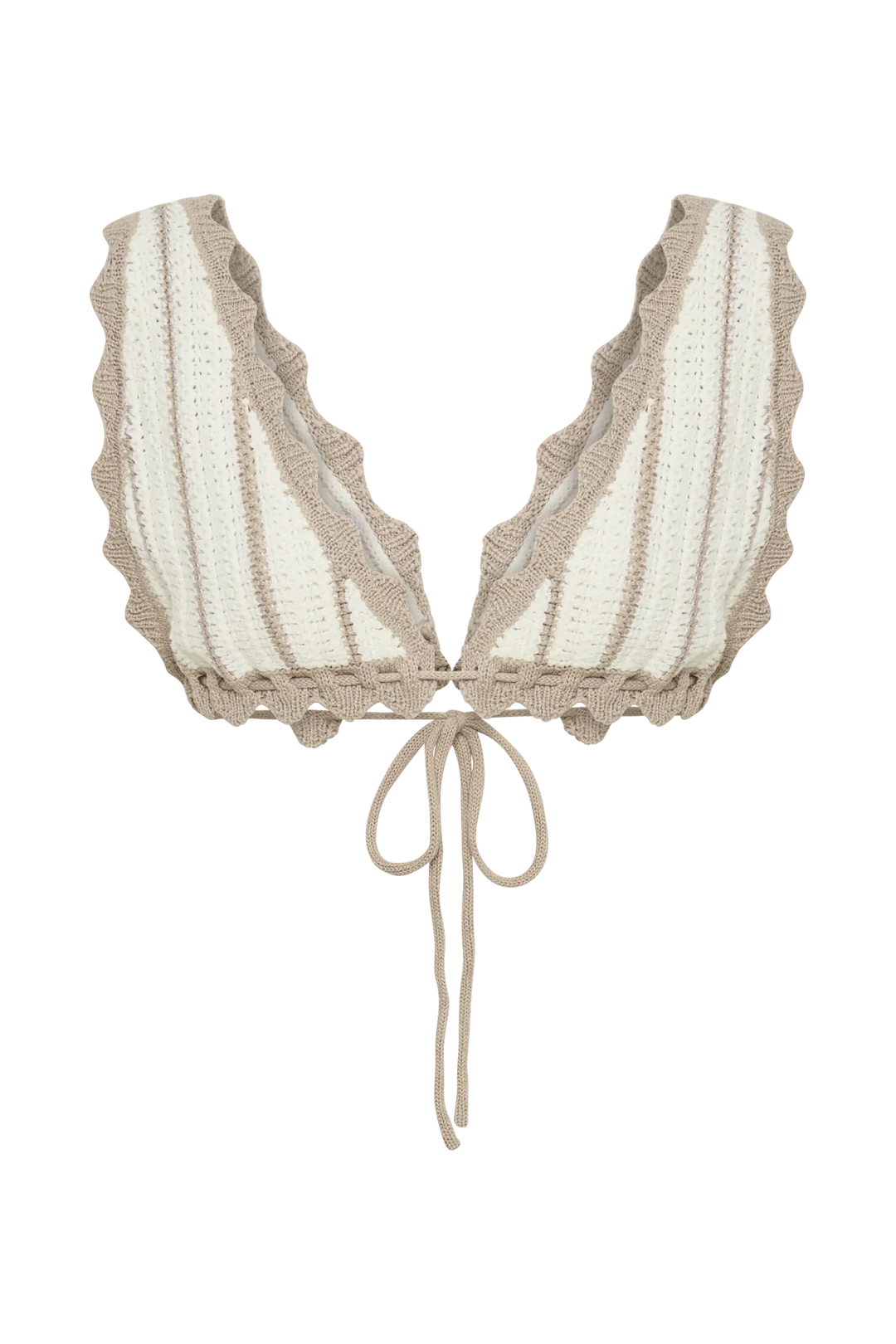 Monaco | Black & White Crochet Stripe Set