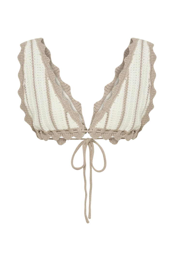 Monaco | Black & White Crochet Stripe Set