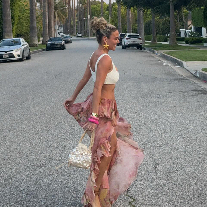 Alessia | Floral Ruffled Skirt