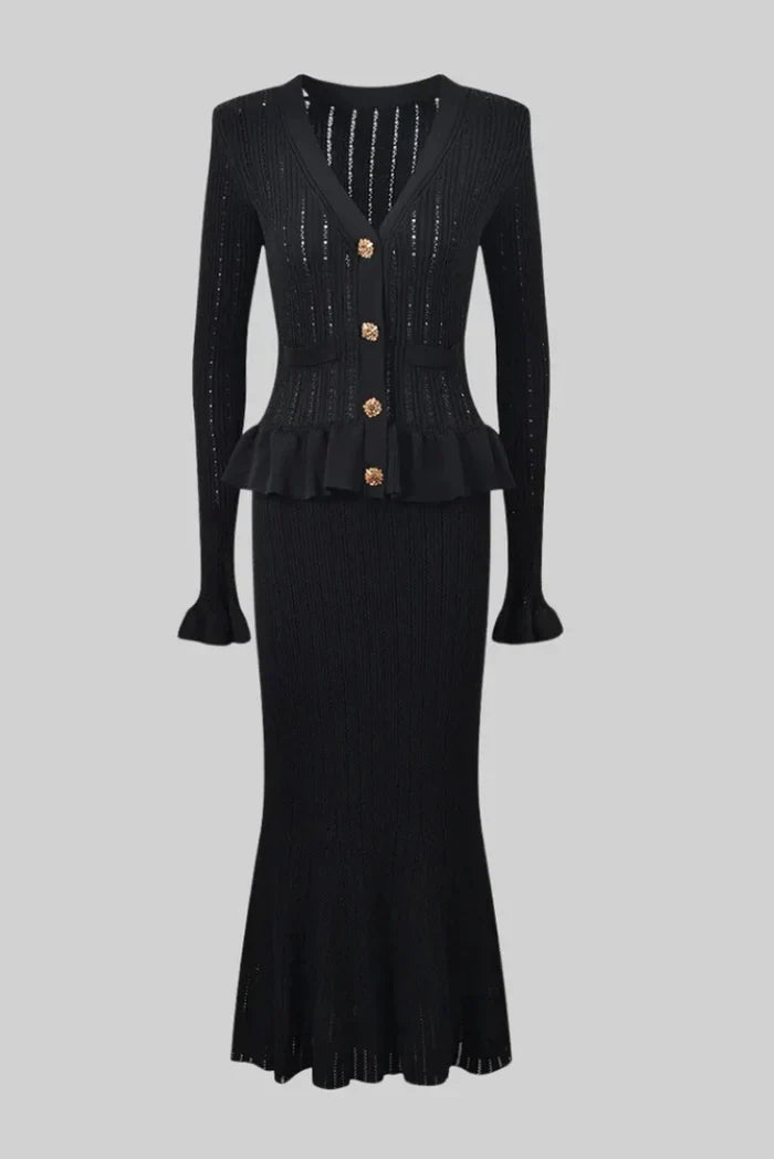 Bonnie | V-Neck Knitted Set