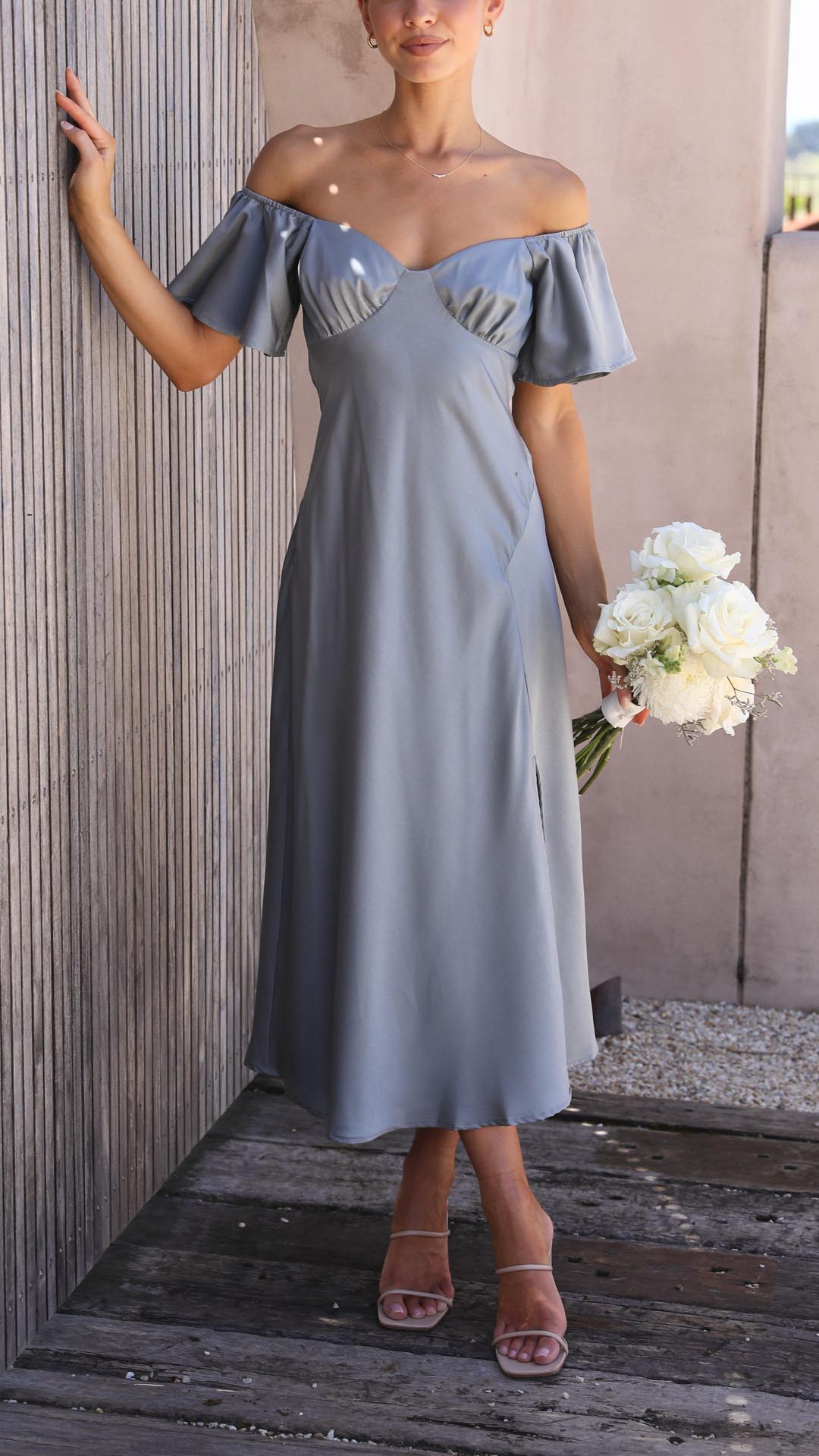 Nalani | Butterfly Sleeve Off-Shoulder Maxi Dress