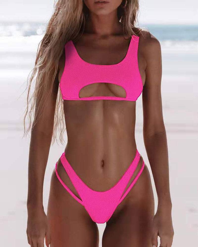 Kaia | Cut-Out Scoop Neck Bikini Set