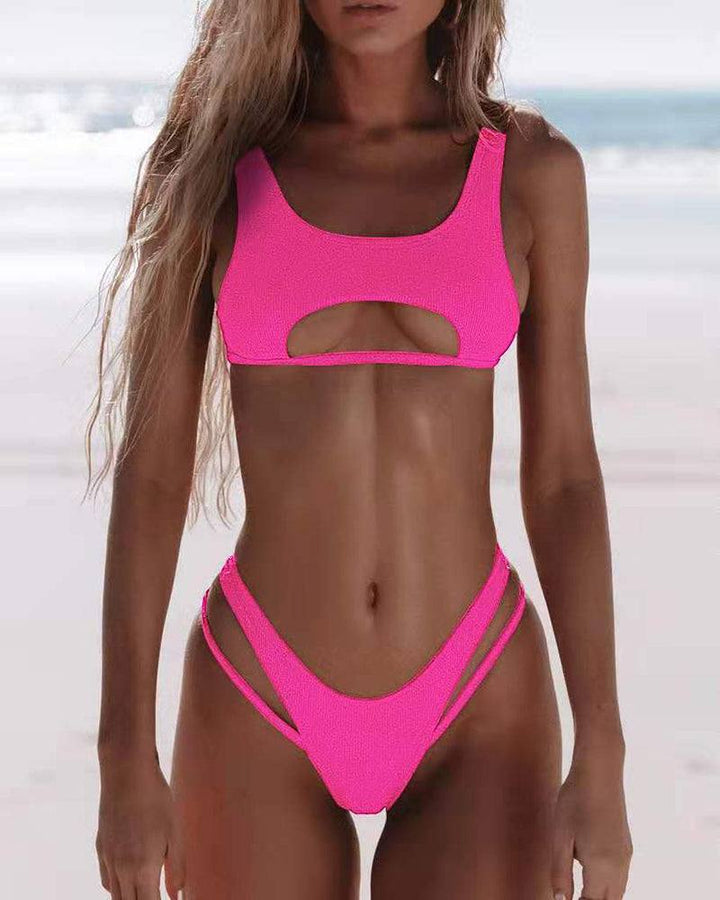 Kaia | Cut-Out Scoop Neck Bikini Set