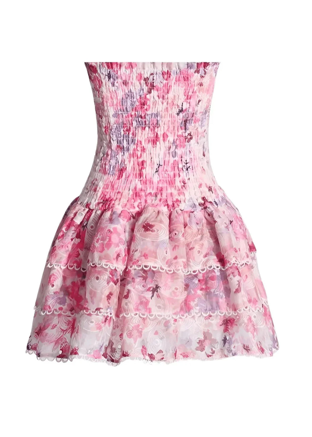 Cecilia | Strapless Floral Dress